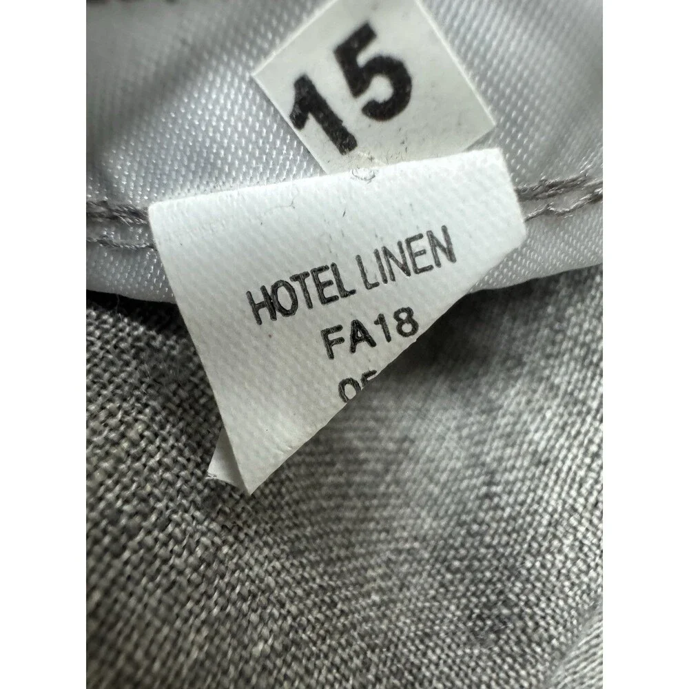 Hotel Collection 100% Linen Full/Queen Gray Duvet Cover